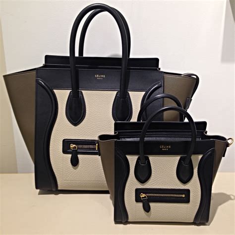 celine mini luggage tote vs phantom|Celine micro luggage tote price.